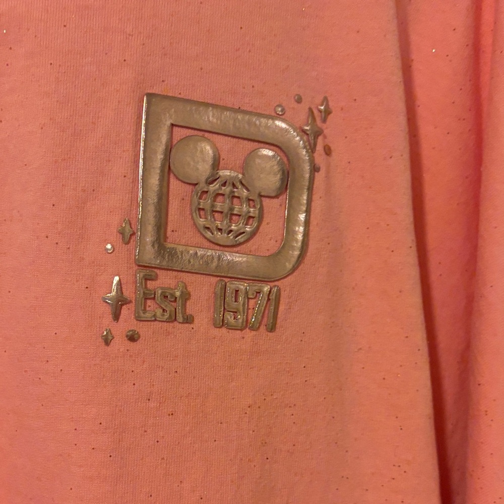 Disney Coral Long-Sleeve Spirit Jersey. Like New!! - Picture 3 of 4